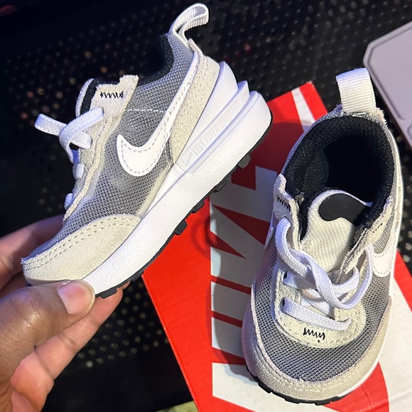 Kids\' White and Gray Sneakers